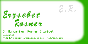 erzsebet rosner business card